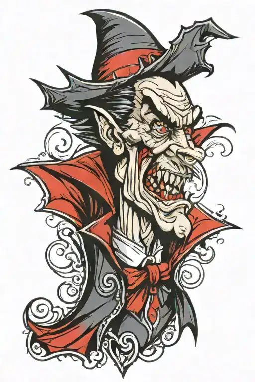 dracula tattoo design idea