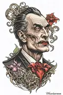dracula tattoo design idea