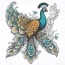 Peacock tattoo design idea