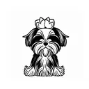 patita de shih tzu mediana con otas 6 patitas pequeñas tattoo design idea