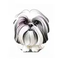 huella mediana de shih tzu   tattoo design idea