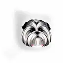 huella mediana de shih tzu   tattoo design idea