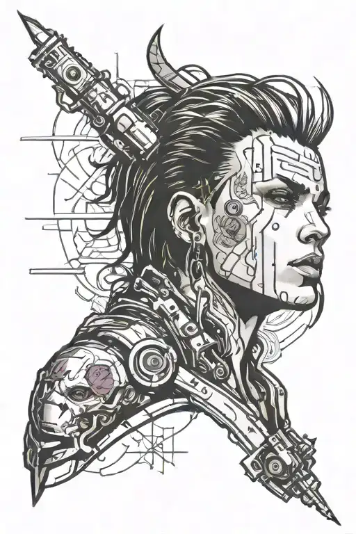 cyberpunk 2077 tattoo design idea