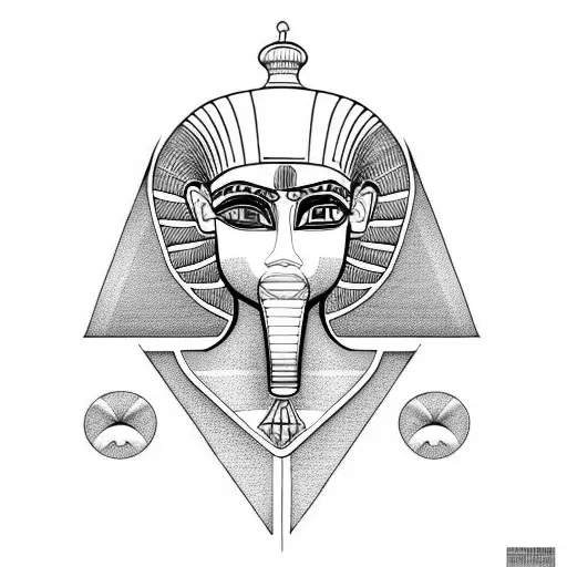 Egypt style illuminati tattoo design idea