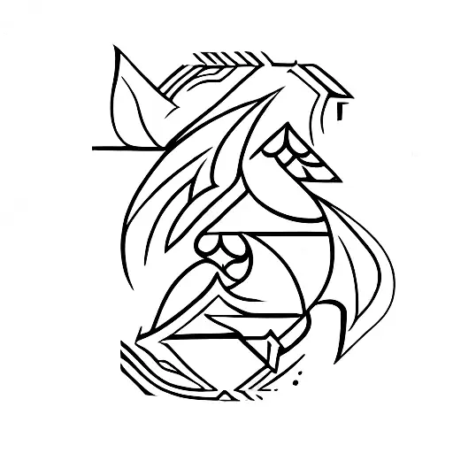 arrow tribal tattoo design idea