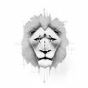 brick wall being torn down by a strong, determined lions paw tattoo design idea