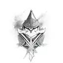 Swords crossing tattoo design idea