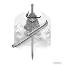 Swords crossing tattoo design idea