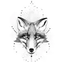 A stylish fox tattoo design idea