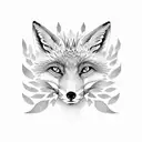 A stylish fox tattoo design idea