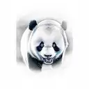 Panda eating bamboo tattoo design idea