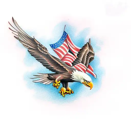 bald eagle tattoo design idea