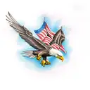 bald eagle tattoo design idea
