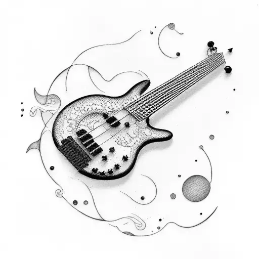 bass guitar  tattoo design idea