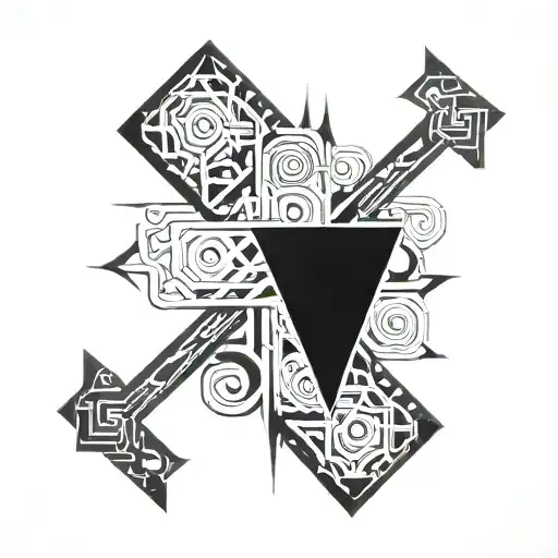 Cyber tamlpier cross tattoo tattoo design idea