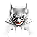 Half Batman Half Joker tattoo design idea