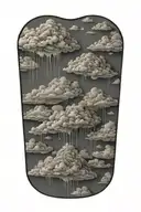 clouds floating tattoo design idea