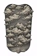 clouds floating tattoo design idea