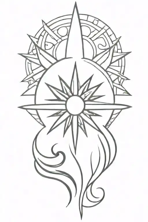 Filipino Sun tattoo design idea