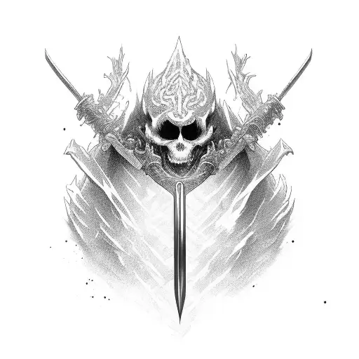 Sketch Sword Tattoo Idea - BlackInk AI