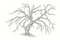drill tree root and veins tattoo design idea