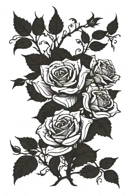 İstanbul and Roses / Thorns tattoo design idea