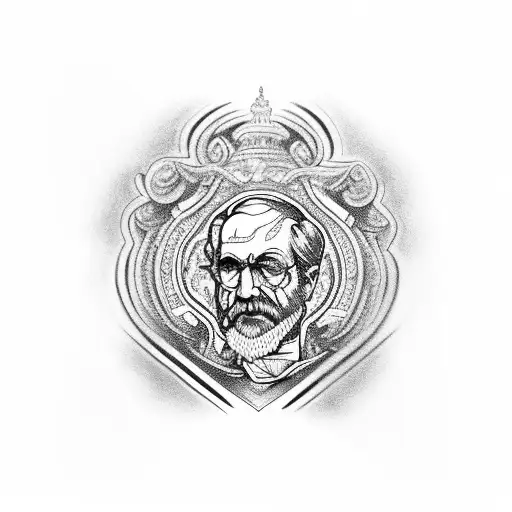 President Garfield serving lasagna tattoo design idea