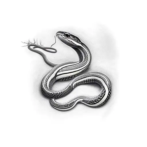 cathedral gothic snake tattoo design idea