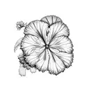 geranium oak leaf, daylily, geranium pencil leaf, bougainvillea  tattoo design idea