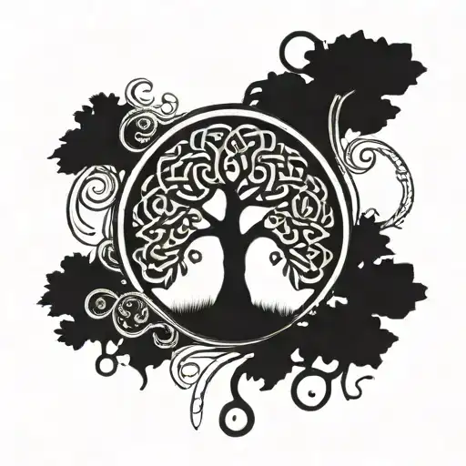 Celtic tree of life tattoo design idea