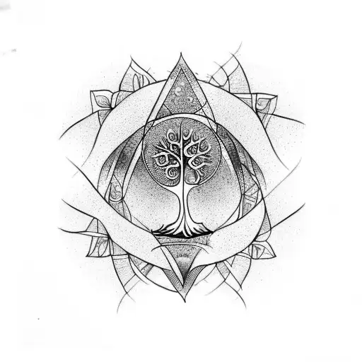 tree of life cosmic dna tattoo design idea