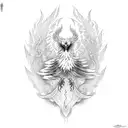 phoenix whit smoke  tattoo design idea