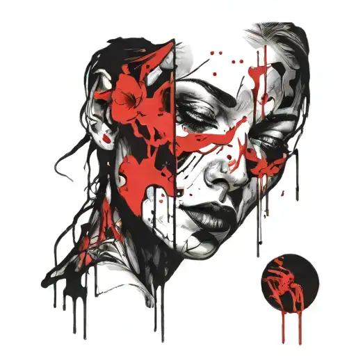 The Weeping Dead Woman tattoo design idea