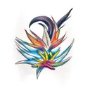 Bird of Paradise tattoo design idea