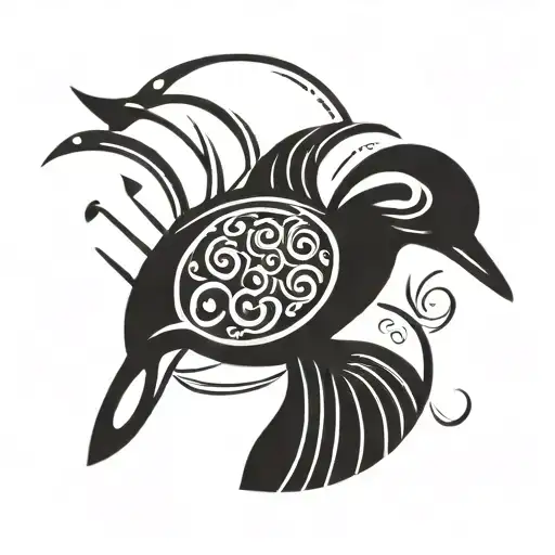 loon bird tattoo design idea