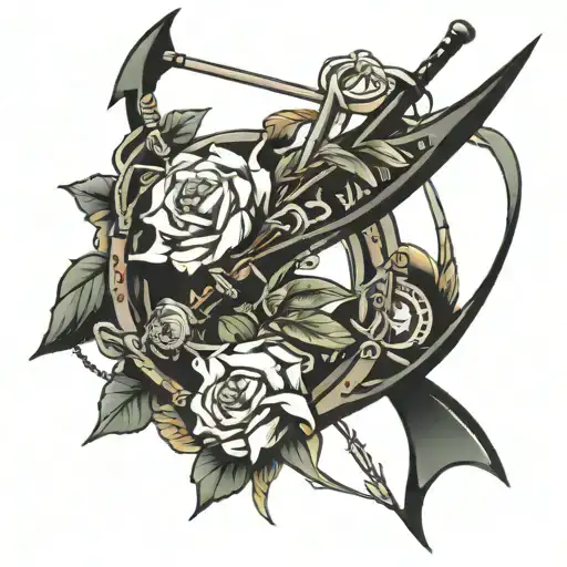 cihristian bow and arrow  tattoo design idea