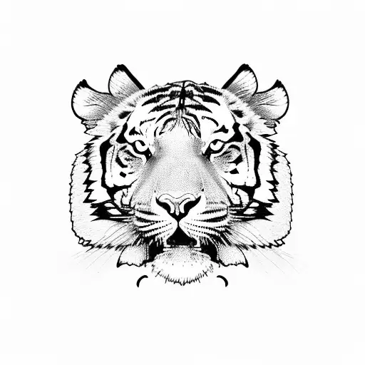 tiger with Mandela tattoo design idea