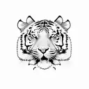 tiger with Mandela tattoo design idea