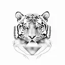 tiger with Mandela tattoo design idea