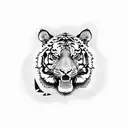 tiger with Mandela tattoo design idea
