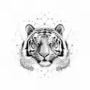 tiger with Mandela tattoo design idea