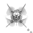 Create a tattoo that represents the strength and dedication it takes to be an aircraft mechanic, incorporating elements of airplanes and tools. tattoo design idea