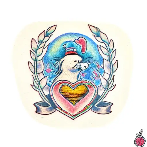 sad heart tattoo design idea