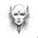 heart with face tattoo design idea