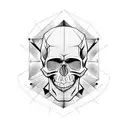 skull sideways tattoo design idea