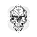 skull sideways tattoo design idea