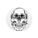 skull sideways tattoo design idea