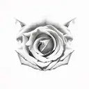 A burning rose tattoo design idea