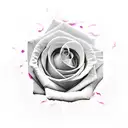 A burning rose tattoo design idea