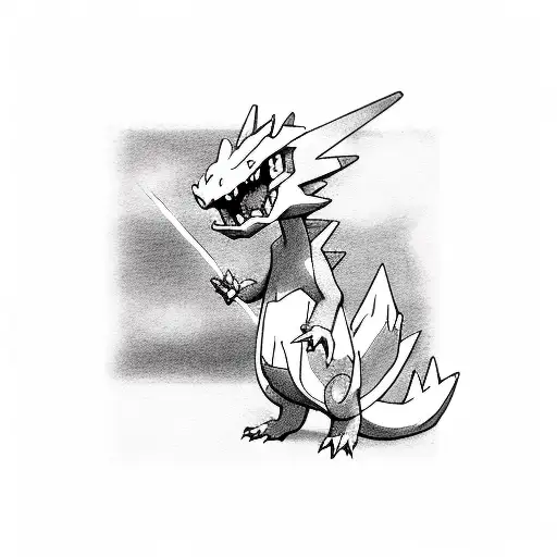 pokemon charizard tattoo design idea